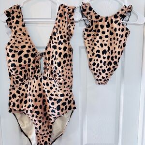 Mom + Mini Swimsuit Set Large + 18 month